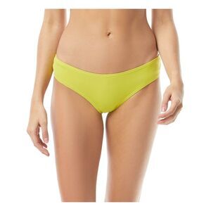 VINCE CAMUTO Women's Green Bikini Shirred Riviera Cheeky Swimwear Bottom L